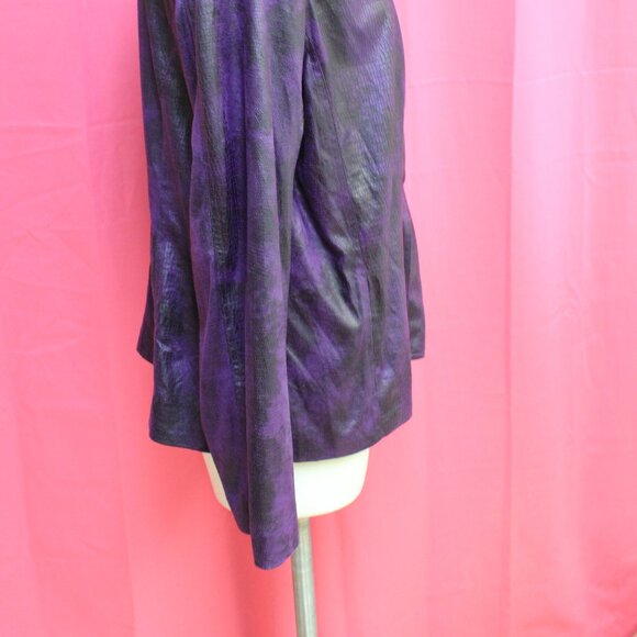 #580B Chico's Purple Dress Jacket Size 3 (16) - Picture 4 of 10